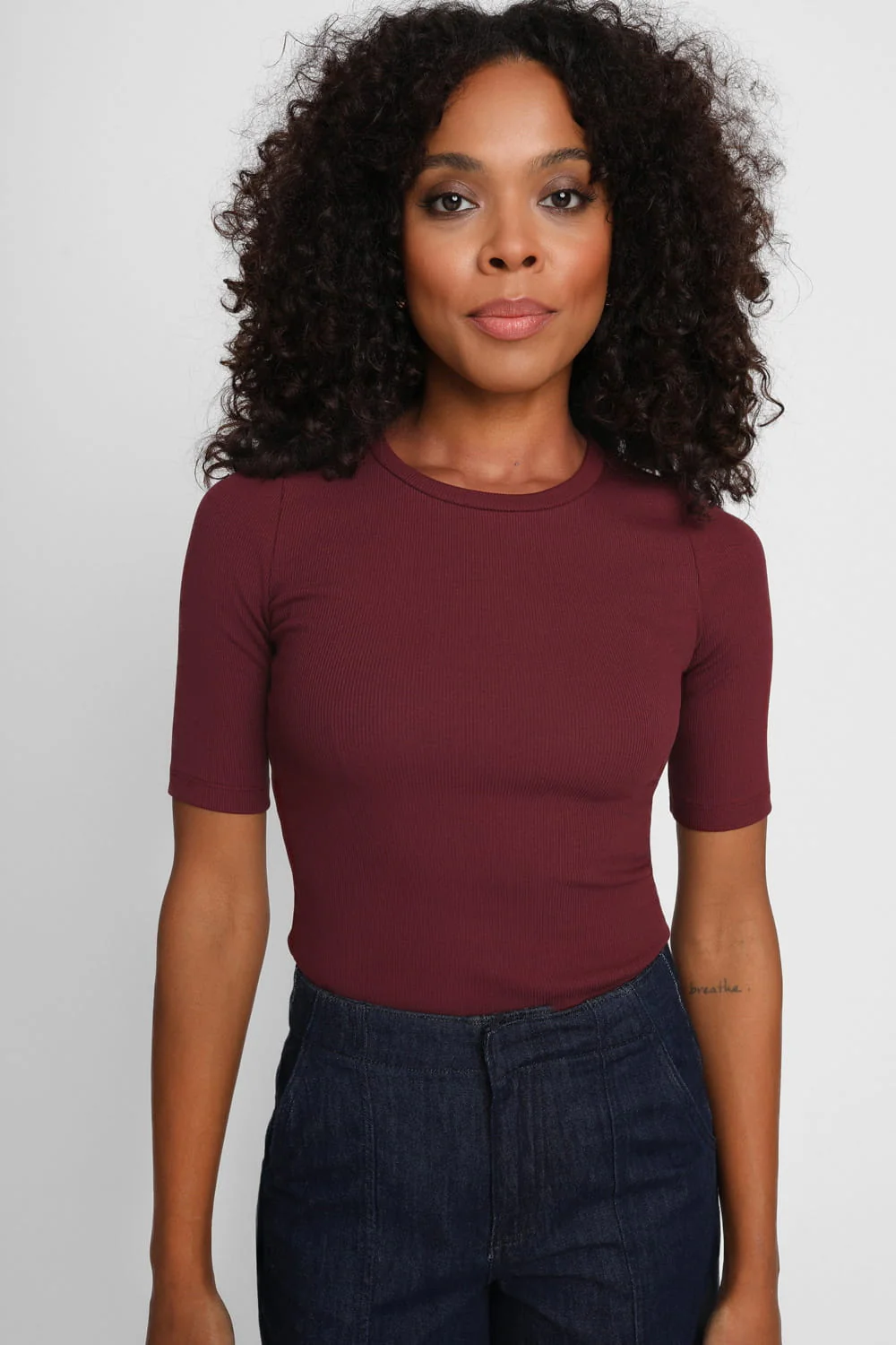 T-shirt Miss Lovable Burgundy