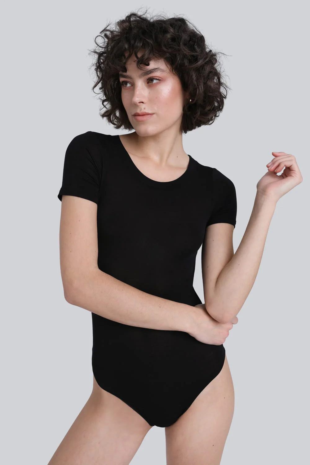 Body Miss Invisible Shortsleeve C-neck Black