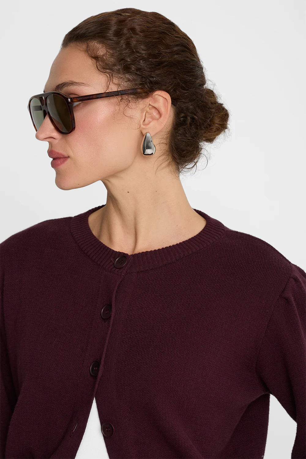 Kardigan Miss Chic Plum - Image 4