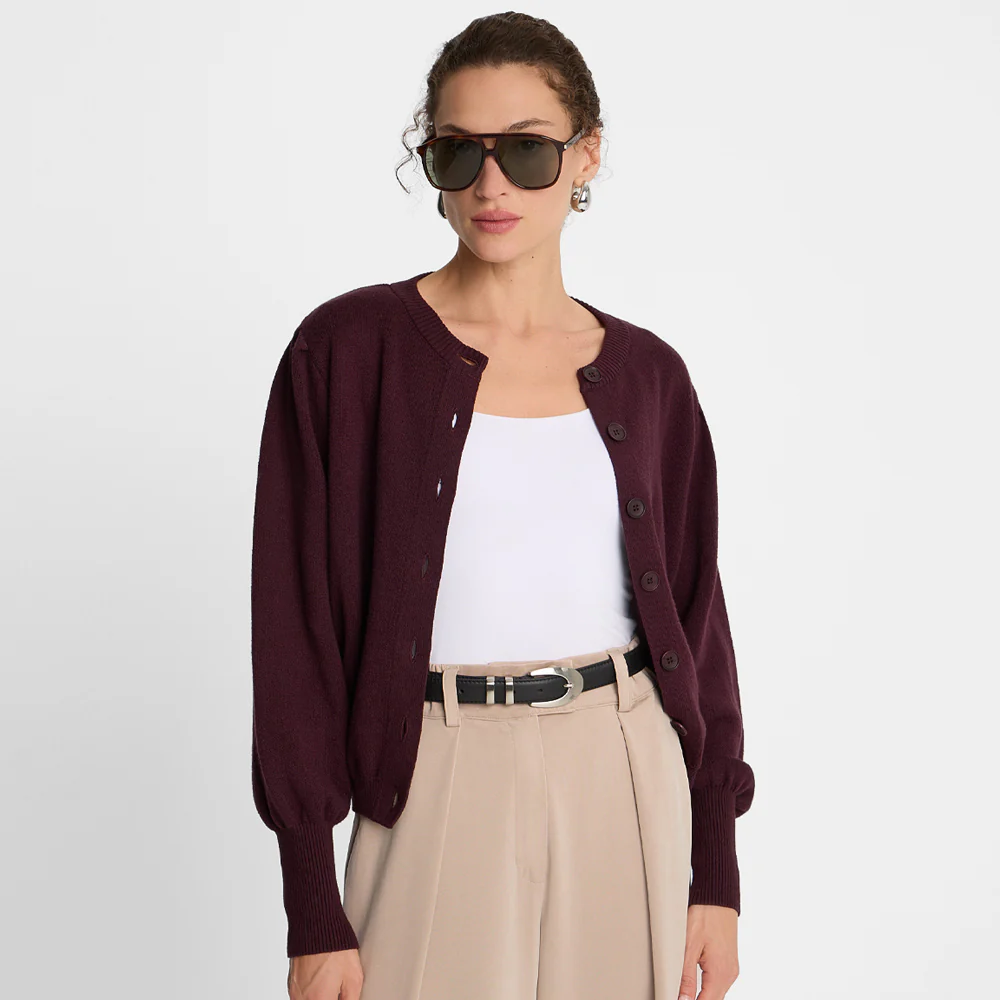 Kardigan Miss Chic Plum - Image 9